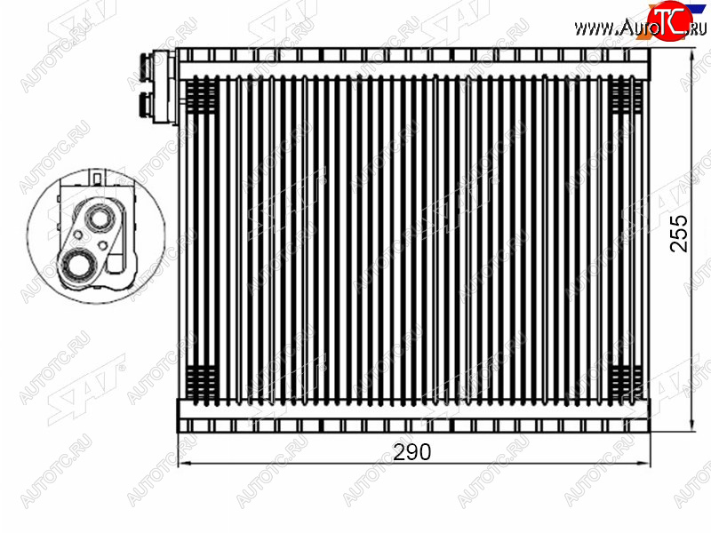 Испаритель кондиционера TOYOTA LC PRADO 120 HILUX4RUNNER FJ CRUISER LEXUS GX470 02-05 ST-88501-35100