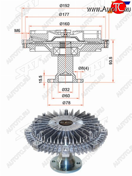 Вискомуфта ISUZU ELF NMR85 07- 4JJ1 ST-8-98024-684-0