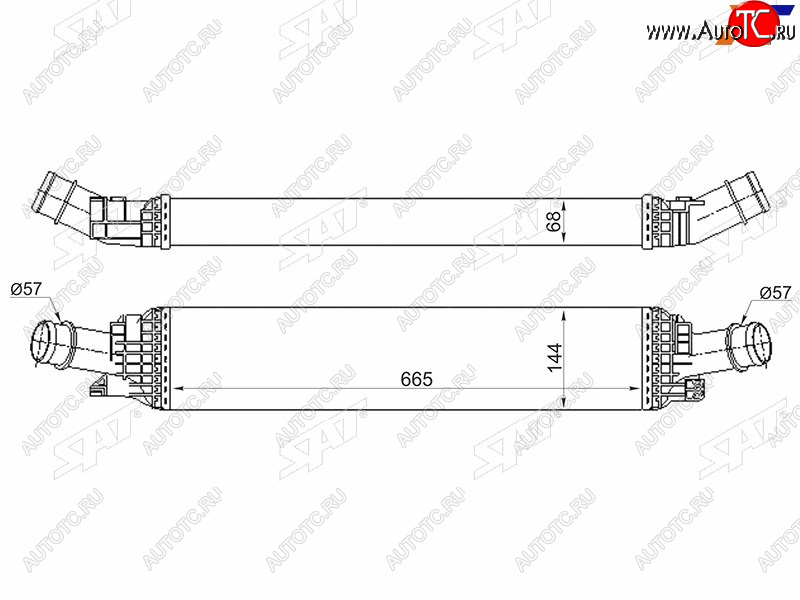 Радиатор интеркулера AUDI A4 07-A5 07-A6 11-Q5 08- ST-8K0145805G