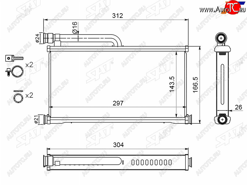 Радиатор отопителя салона AUDI A6 05-11ALLROAD 06- ST-AD05-395-0