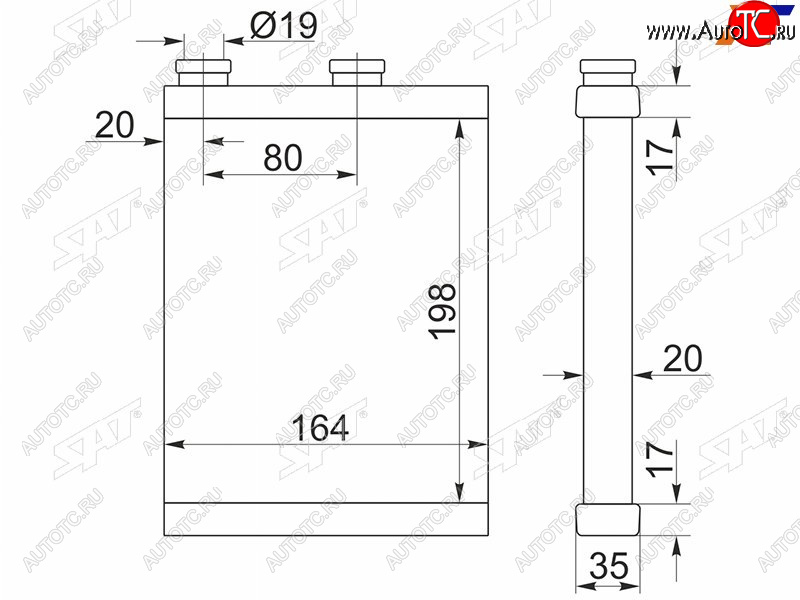 Радиатор отопителя салона NISSAN X-TRAIL T30 00-07MITSUBISHI OUTLANDER 00-06 USALANCER CS 03-07 ST-DTU1-395-0