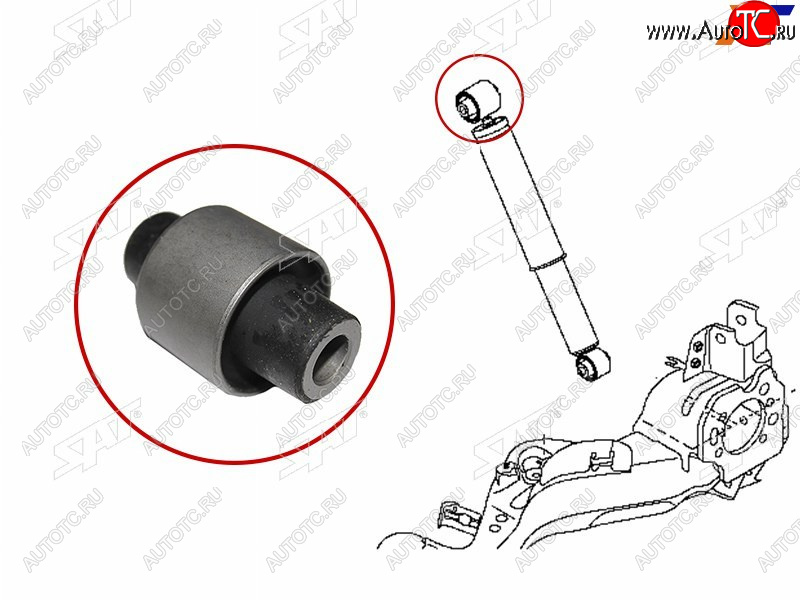 Сайлентблок заднего амортизатора верхний NISSAN X-TRAIL T31 07-13QASHQAI+2 08-13RENAULT KALEOS 08- ST-E6210-JG01A-B1