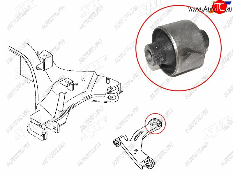 Сайлентблок переднего нижнего рычага задний (вертик) FORD ESCAPEMAVERICKMAZDA TRIBUTE 00-07 ST-EC01-34-300J-BB