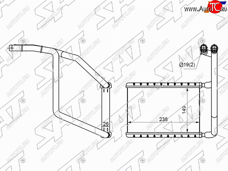 Радиатор отопителя салона FORD TRANSIT 14- ST-FDR8-395-0