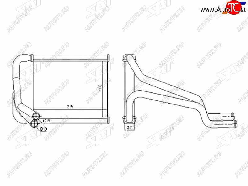 Радиатор отопителя салона HYUNDAI ELANTRA 10-I 30 12-KIA CEED 12- ST-HN29-395-0