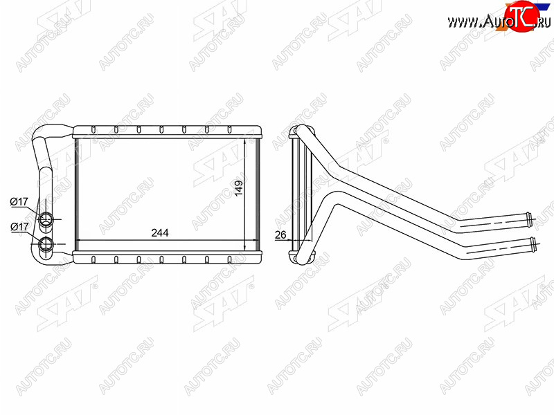 Радиатор отопителя салона HYUNDAI SANTA FE 12- ST-HN67-395-0