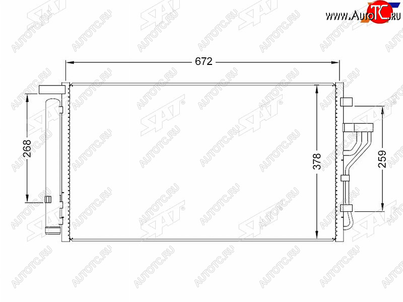 Радиатор кондиционера Hyundai ix35 09-15  Kia Sportage 10-16 ST-HY14-394-B0