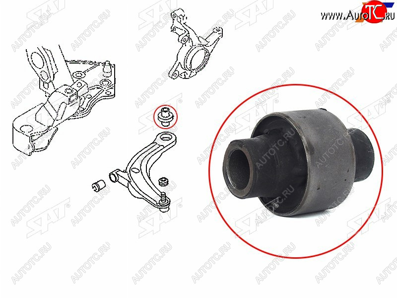 Сайлентблок переднего рычага задний MAZDA MPV 99- ST-LC62-34-350C-BR