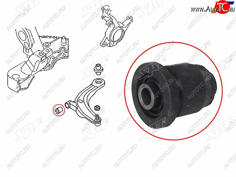 Сайлентблок переднего рычага передний MAZDA MPV 99- ST-LC62-34-350C-BF