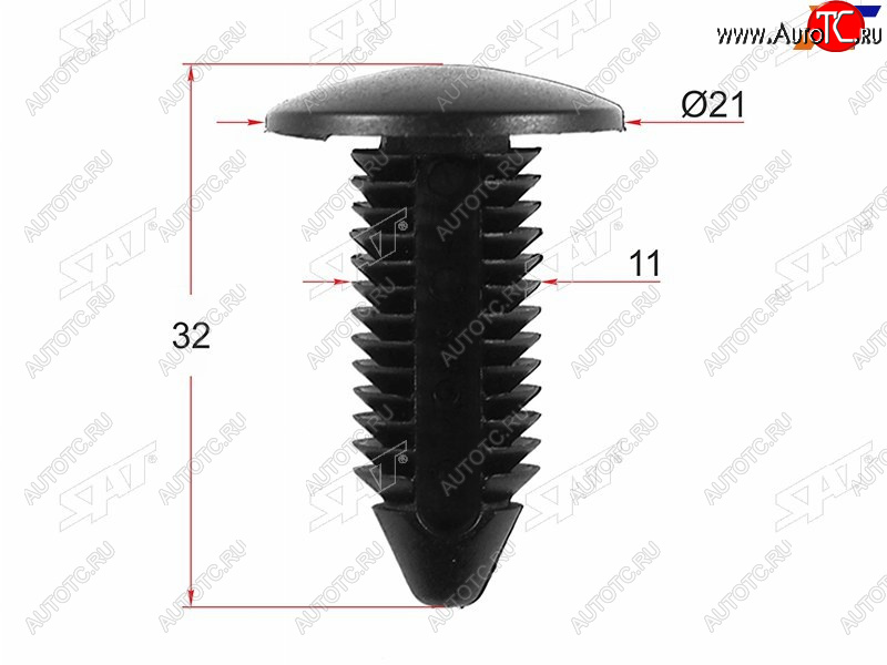 Клипса защиты бампера GMFORD (1 шт.) ST-M10741