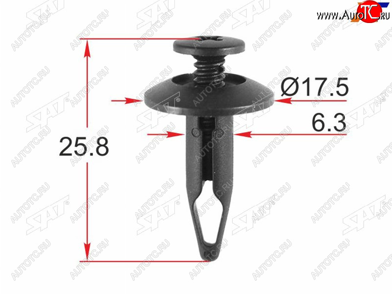 Клипса крепежная FORD (1 шт.) ST-M12416