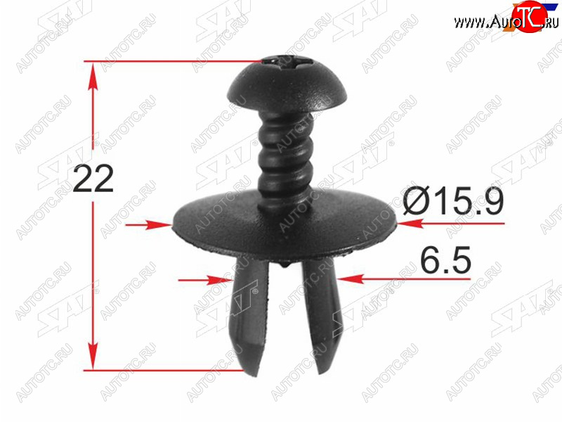 Клипса крепежная MERCEDES (1 шт.) SAT ST-M12523, stm12523 ST-M12523