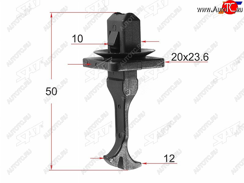 Клипса крепления накладки передней стойки TOYOTALEXUS (1 шт.) ST-M12604