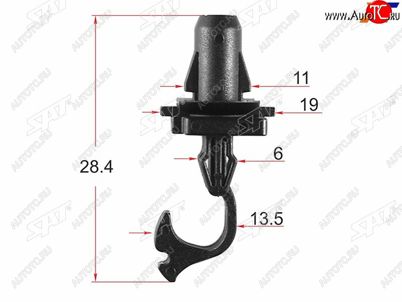 Клипса крепления накладки передней стойки TOYOTALEXUS (1 шт.)                                       ST-M12611