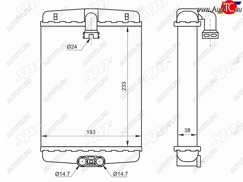 Радиатор отопителя салона MERCEDES C-CLASS W202 93-00 E- CLASS W210 CLK-CLASS #208S W200 ST-MD56-395-0