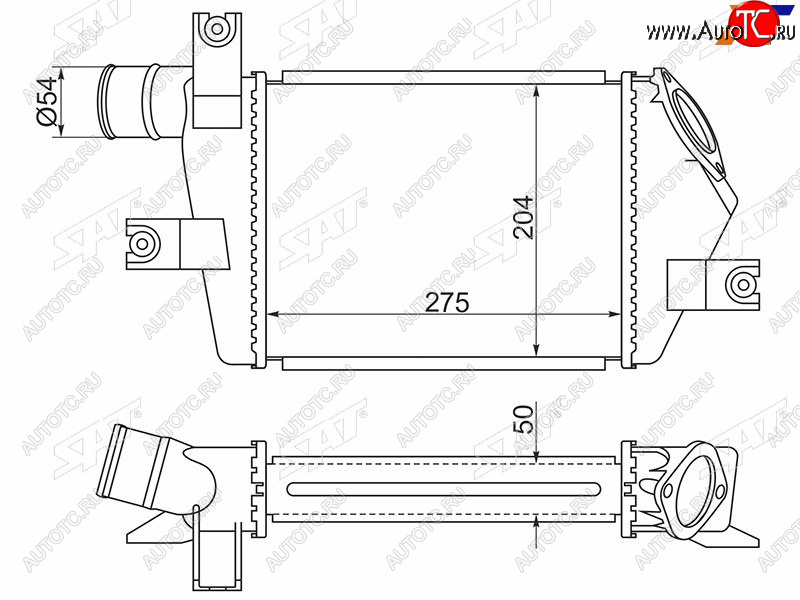 Радиатор интеркулера MITSUBISHI L200 05-PAJEROMONTERO SPORT 08- ST-MN135001