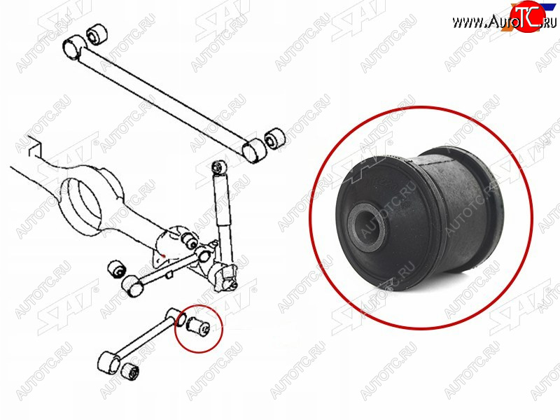 Сайлентблок заднего нижнего продольного рычага задний MITSUBISHI PAJERO PININIO 99-05 ST-MR223792