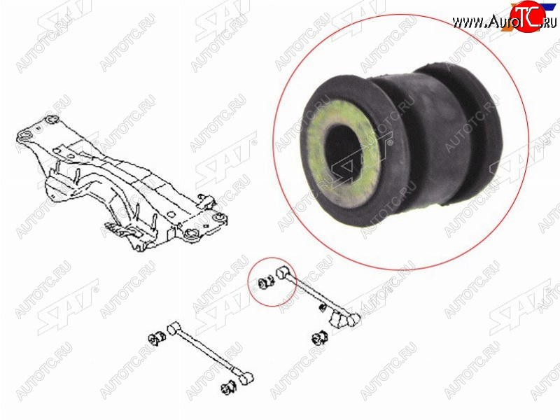 Сайлентблок задней поперечной тяги(внутренний) Subaru Legacy  Forester  Impreza 93-02 ST-SBHSB-20007