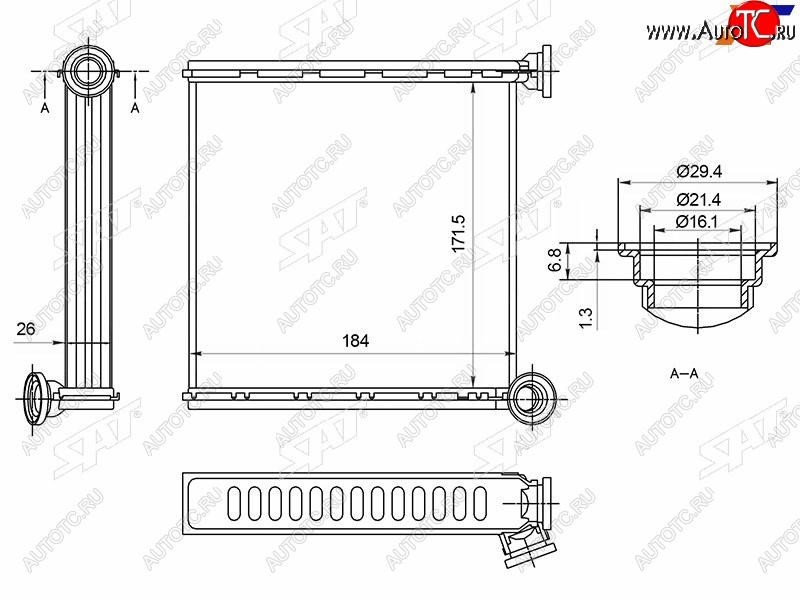 Радиатор отопителя салона AUDI A3 12-SKODA OCTAVIA 13- VOLKSWAGEN GOLF 12-PASSAT B8 14-(VALEO) ST-SD27-395-0