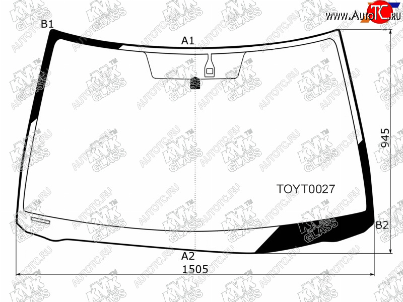 Стекло лобовое (Датчик дождя) Toyota Camry (XV30) 01-06  Camry UAEUSA 01-06 TOYT0027