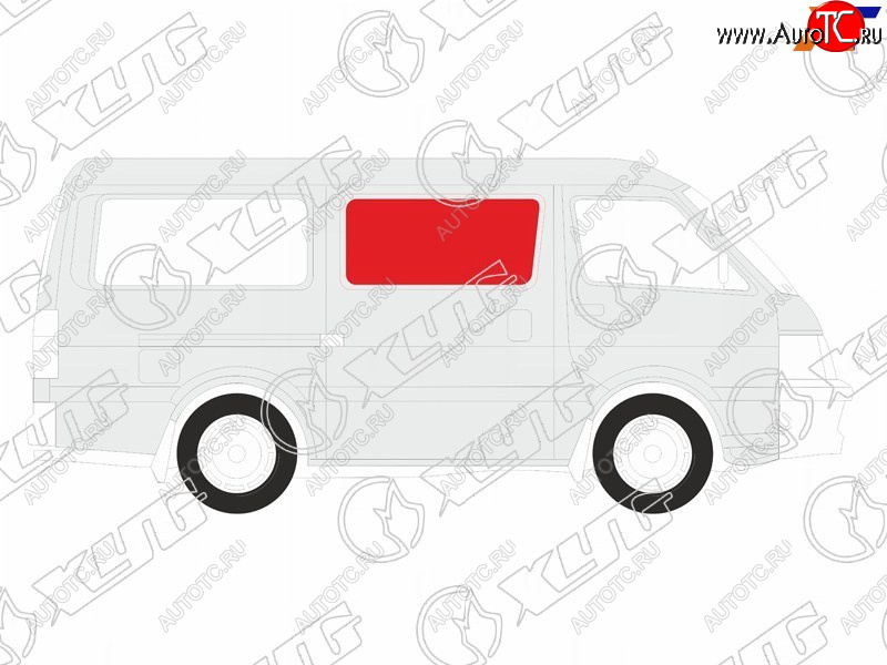 Стекло боковое опускное (Сзади Справа Цвет зеленый) Volkswagen Transporter 03-15  Multivan 03-15 VW-T5 RD/RH/X