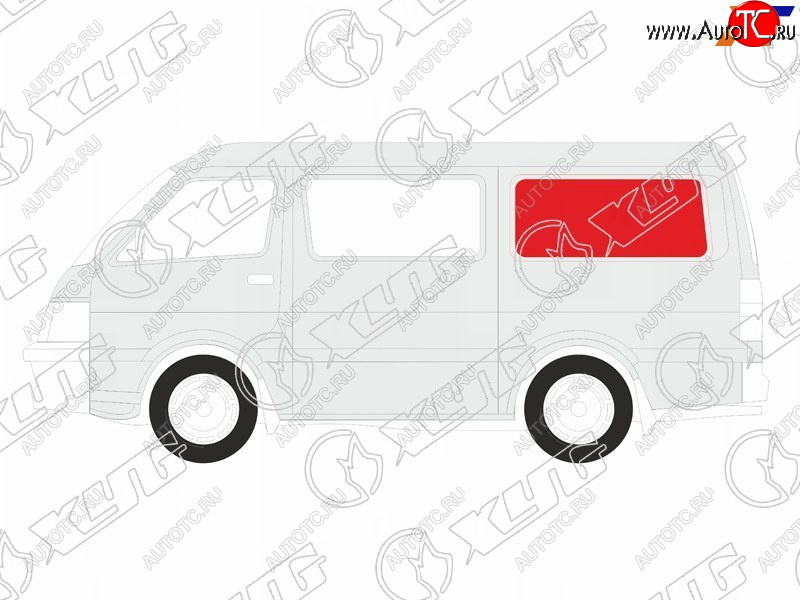 Стекло кузова боковое (не опускное) (Слева Цвет зеленый) Volkswagen Transporter 03-15  Multivan 03 VW-T5 SW/LH/X