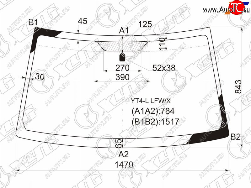 Стекло лобовое Suzuki Escudo 05-17  Grand Vitara 05-16 YT4-L LFW/X