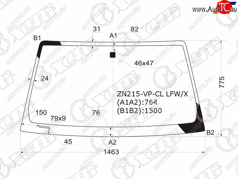 Стекло лобовое TOYOTA HILUX PICK-UPFORTUNER 5D 04-15                                                ZN215-VP-CL LFW/X