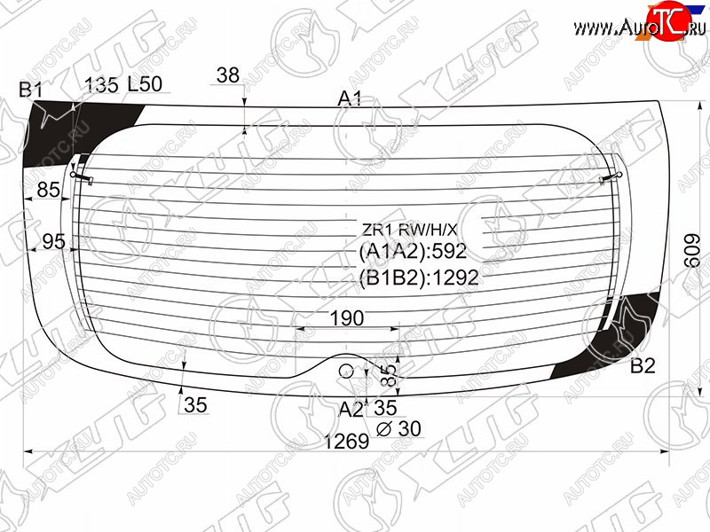 Стекло заднее (Цвет зеленый Обогрев) Subaru Impreza 07-12  Impreza WRX 07-14  Impreza WRX STI 07- ZR1 RW/H/X