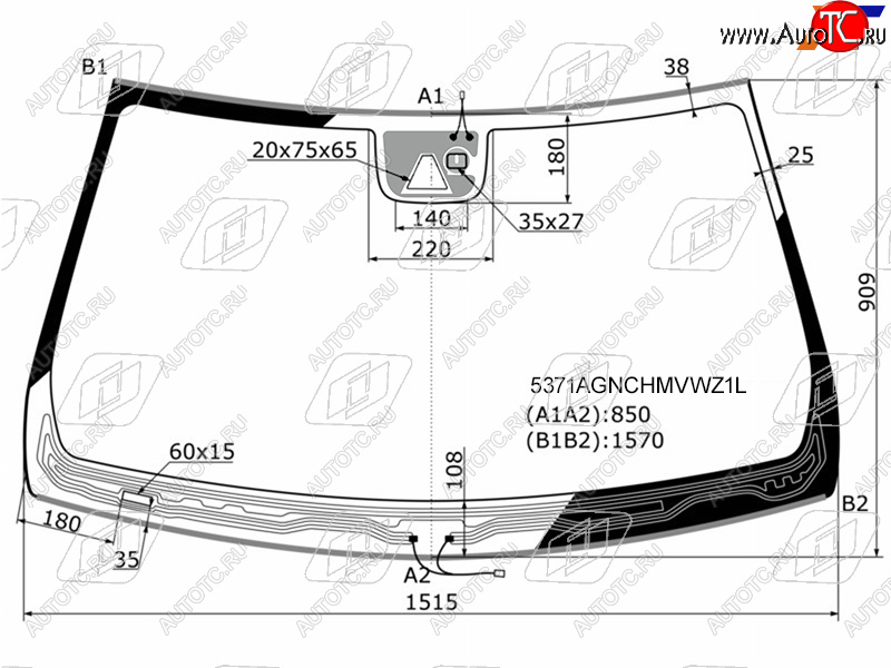 Стекло лобовое (Обогрев щеток Камера Датчик дождя Молдинг) Mercedes-Benz E-Class 13-17 5371AGNCHMVWZ1L