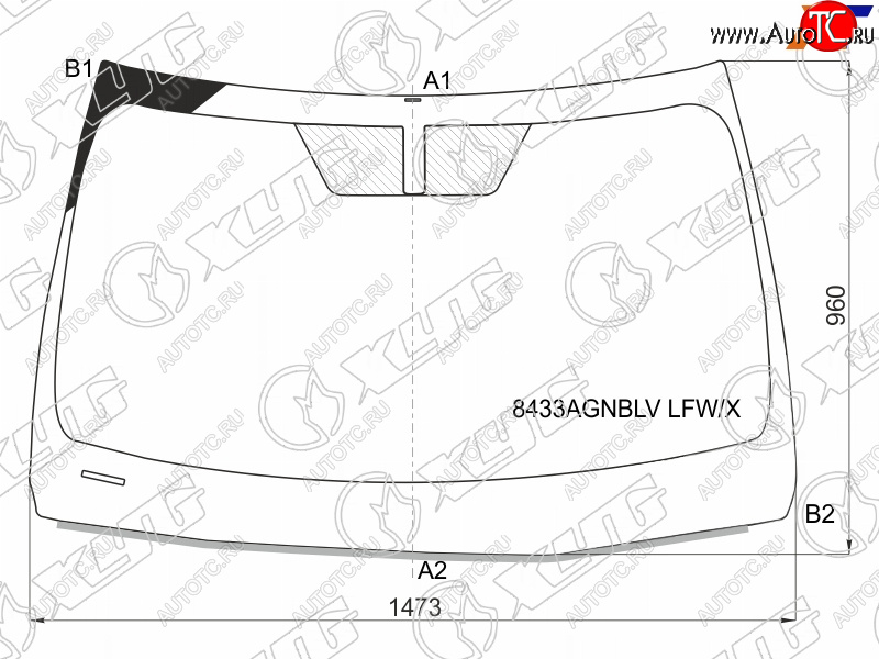 Стекло лобовое Lexus ES 18- 8433AGNBLV LFW/X