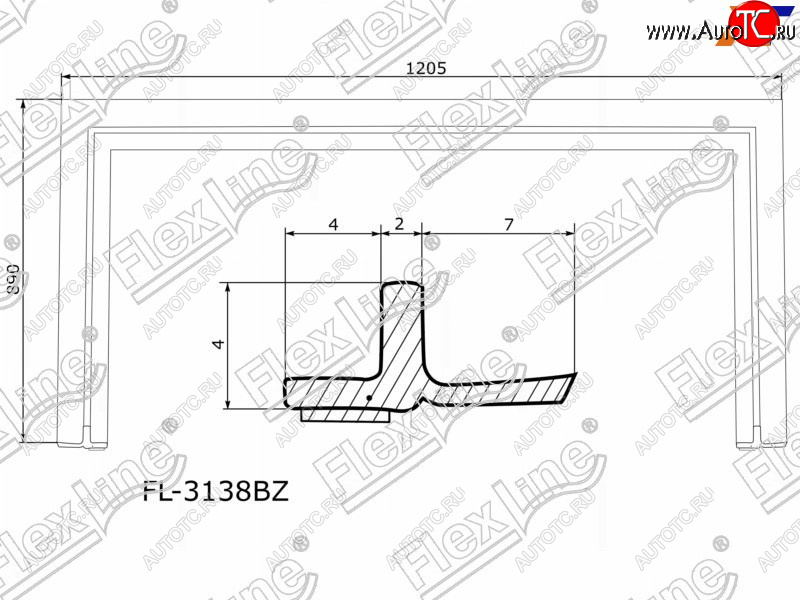 Молдинг лобового стекла Toyota Prius (ZVW30) 09-16  Prius PHV 12-16 FL-3138BZ