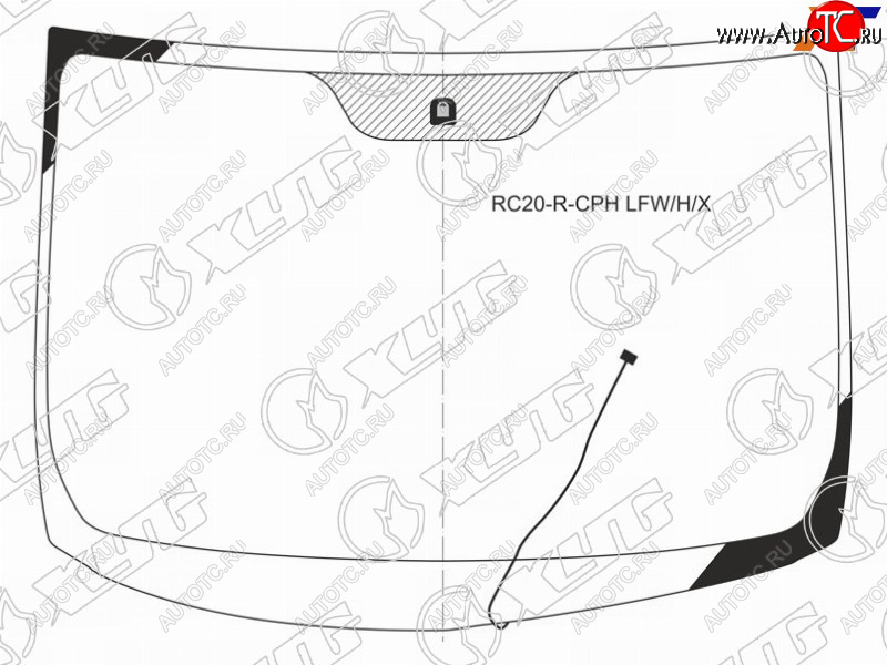 Стекло лобовое (Обогрев щеток) Toyota Alphard (H10) 02-08 RC20-R-CPH LFW/H/X