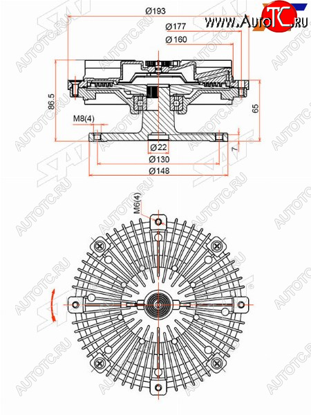 Вискомуфта ISUZU ELF NPR75NQR90 4HK1 04- ST-8-98019-743-0