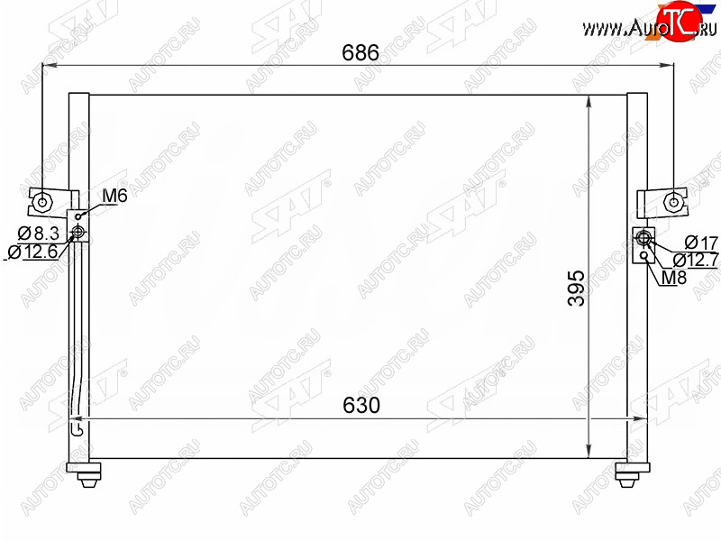 Радиатор кондиционера Hyundai H1 97-07  Starex 97-07 ST-HN79-394-0