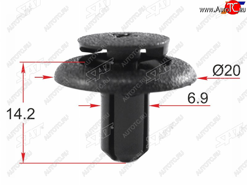 Клипса крепежная SUBARU (1 шт.) ST-KJ-1678