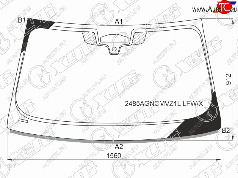 Стекло лобовое (Три камеры Датчик дождя Молдинг) BMW 5-Series 20-  M5 17-20 2485AGNCMVZ1L LFW/X