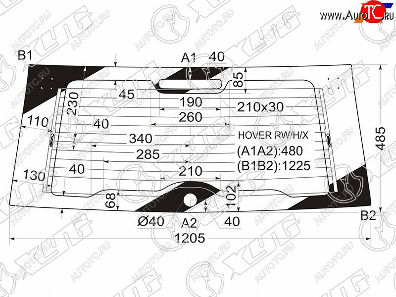 Стекло заднее (Цвет зеленый Обогрев) Great Wall Hover 05-10  Hover H3 10-16  Hover H5 11-16 HOVER RW/H/X