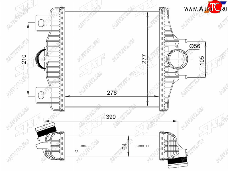 Интеркуллер LAND ROVER RANGE ROVER 12-RANGE ROVER SPORT 13- ST-211-0006