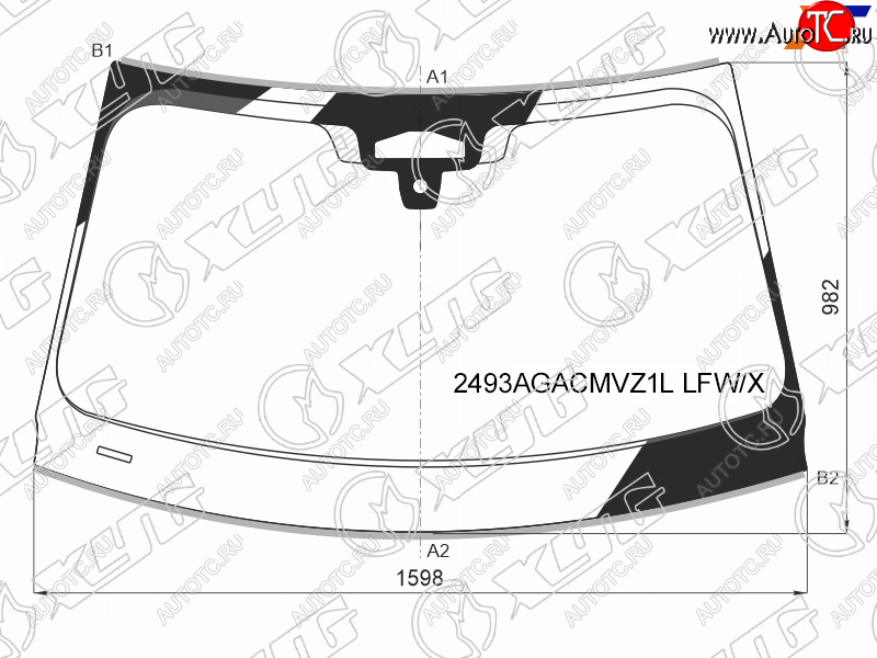 Стекло лобовое (Три камеры Датчик дождя Молдинг) BMW X5 18-  X7 18- 2493AGACMVZ1L LFW/X