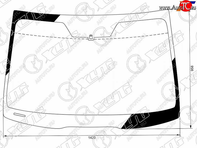 Стекло лобовое Honda Accord 02-08  Acura TSX 03-08 3986AGNBLV LFW/X