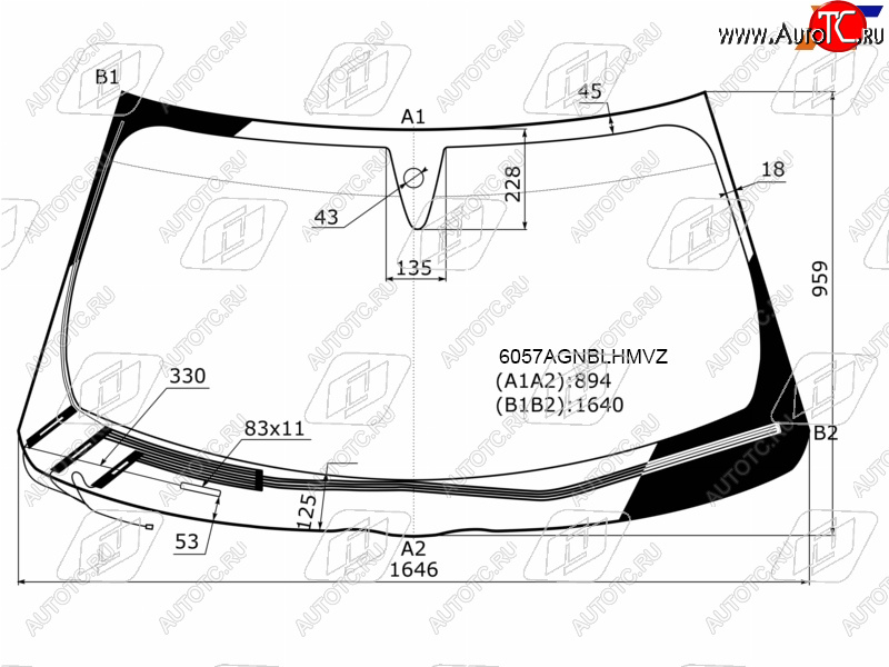 Стекло лобовое (Обогрев щеток Датчик дождя Молдинг) Infiniti FX35 08-12  FX30d 10-12  FX37 08-13 6057AGNBLHMVZ