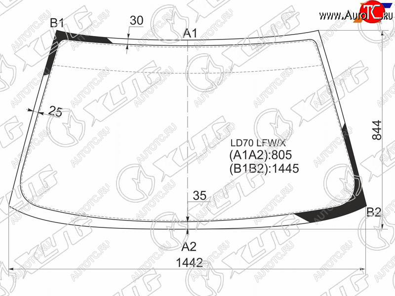 Стекло лобовое Mitsubishi Lancer 91-01  Libero 92-02 LD70 LFW/X