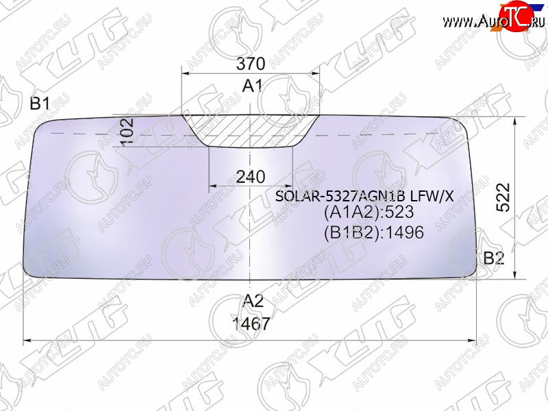 Стекло лобовое (Атермальное) Mercedes-Benz G-Class 79-18 SOLAR-5327AGN1B LFW/X