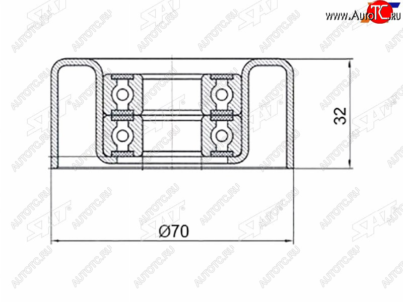 Ролик приводного ремня обводной NISSAN NAVARA 04-PATHFINDER 05- ST-11927-ED320