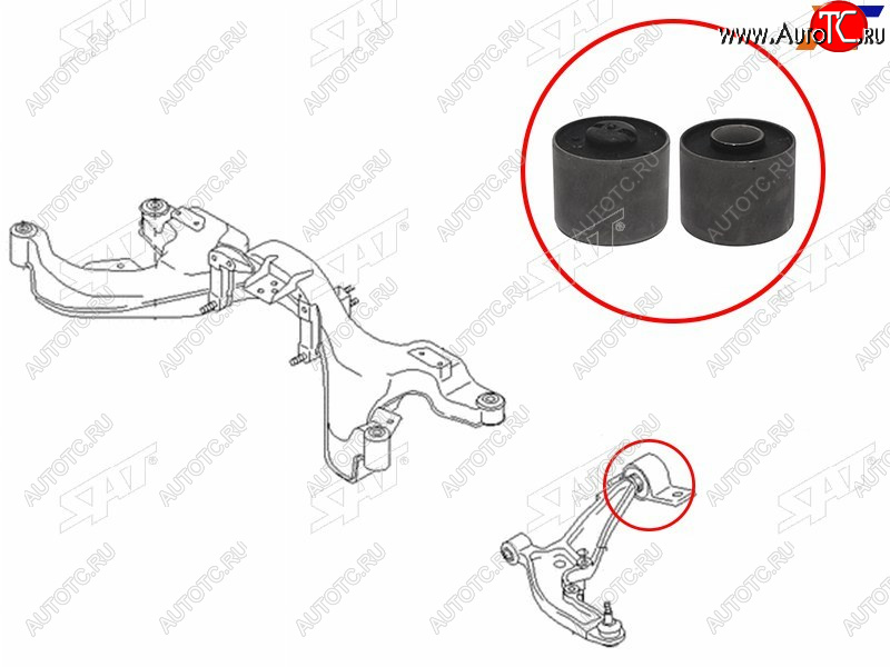 Сайлентблок переднего нижнего рычага задний NISSAN MAXIMACEFIRO 98-06INFINITI I30I35 99-04SERENA ST-54570-2Y411B