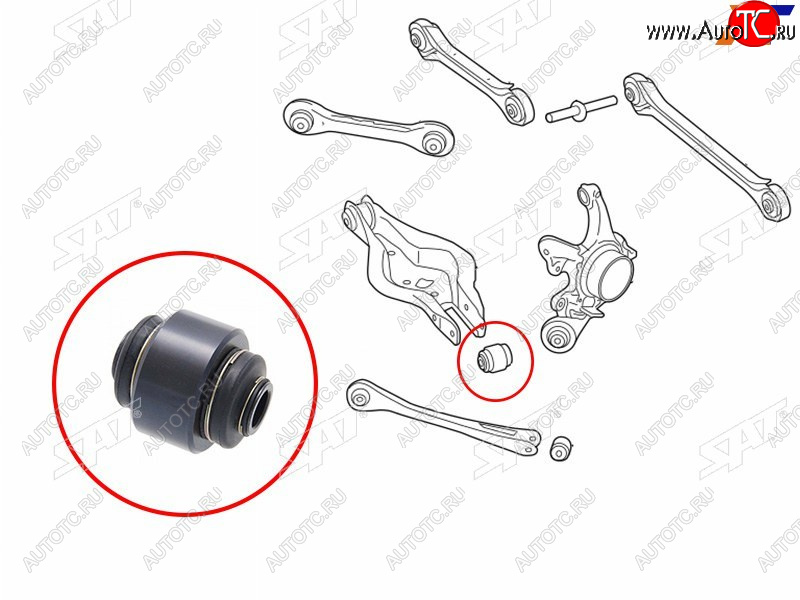 Сайлентблок задней цапфы BMW1 E8# 03-12BMW2 12-BMW3 E9# 04-13BMW4 F8# 13-X1 E84 08-15X3 F25 09- ST-33326775552