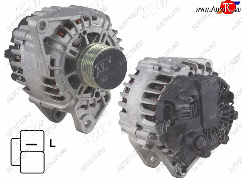 Генератор KIA CEED/RIO/HYUNDAI I30/GETZ 1.4D-1.6D 02- D4F# 12V 120A SAT ST-85-0099, st850099 ST-85-0099