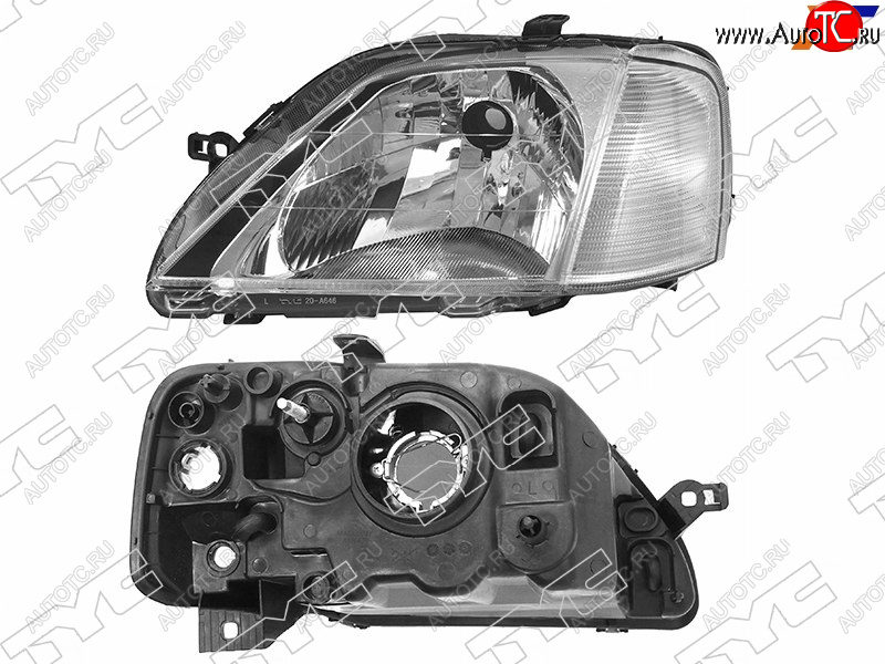 Фара RENAULT LOGAN 05-10 LH под корректор, хрусталь 20-A646-05-2B