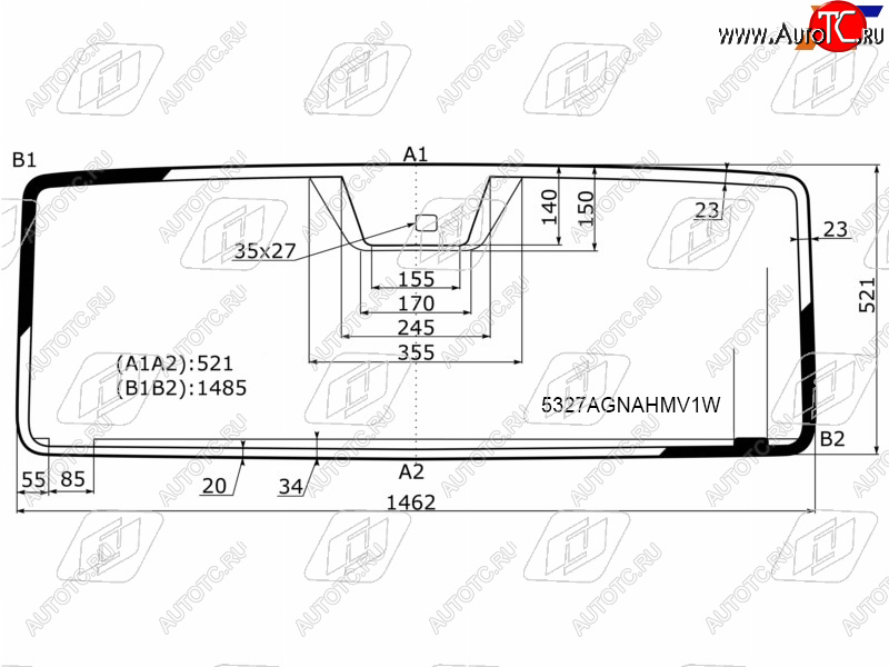 Стекло лобовое (Обогрев полный Антенна Датчик дождя) Mercedes-Benz G-Class 12-18 5327AGNAHMV1W